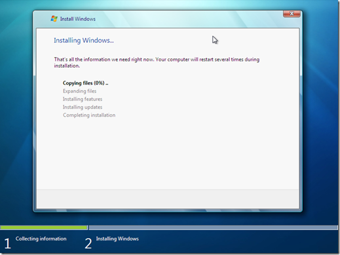 Installing Windows